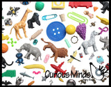 Objects Only - Montessori Alphabet Objects  - Master Pack - Lot with Pink, Blue & Green Series Words  Alphabet miniatures to use with movable alphabet  Montessori Language