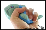 Angler Fish Cute Sea Creatures Stretchy and Squeezy Toy - Crunchy Bead Filled - Fidget Stress Ball - Flashlight Fish