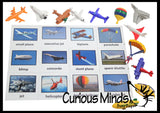 In the Air Transportation Replicas to Matching Cards - Match Airplanes, Jets and other Miniatures to Photos