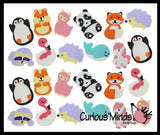 LAST CHANCE - LIMITED STOCK - Animal Mix Adorable Erasers - Novelty and Functional Adorable Eraser Novelty Treasure Prize, School Classroom Supply, Math Counters - Sorting - Party Favor