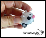 LAST CHANCE - LIMITED STOCK  - SALE - Mini Animal Cute Pull Back Racer Cars - Pullback Toy - Moves by Itself - Novelty Party Favors