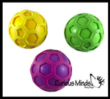 Honeycomb Color Changing Soft Doh Filled Stretch Ball with Mesh Web - Ultra Squishy and Moldable Relaxing Sensory Fidget Stress Toy