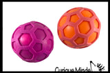 Honeycomb Color Changing Soft Doh Filled Stretch Ball with Mesh Web - Ultra Squishy and Moldable Relaxing Sensory Fidget Stress Toy
