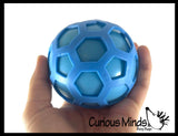 Honeycomb Color Changing Soft Doh Filled Stretch Ball with Mesh Web - Ultra Squishy and Moldable Relaxing Sensory Fidget Stress Toy