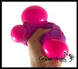 Honeycomb Color Changing Soft Doh Filled Stretch Ball with Mesh Web - Ultra Squishy and Moldable Relaxing Sensory Fidget Stress Toy