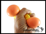 NeeDoh Atomic Color Changing Soft Doh Filled Stretch Ball with Mesh Web - Ultra Squishy and Moldable Relaxing Sensory Fidget Stress Toy Nee Doh