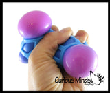 NeeDoh Atomic Color Changing Soft Doh Filled Stretch Ball with Mesh Web - Ultra Squishy and Moldable Relaxing Sensory Fidget Stress Toy Nee Doh
