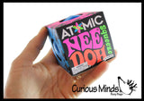 NeeDoh Atomic Color Changing Soft Doh Filled Stretch Ball with Mesh Web - Ultra Squishy and Moldable Relaxing Sensory Fidget Stress Toy Nee Doh