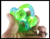 Tangle Atomic Light Up Braintools Fidget Toy - Bendable Connected Curved Fun Fidget - Textured