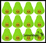 BULK - WHOLESALE -  SALE - Avocado Fruit Theme Bubble Pop Fidget Toy - Silicone Push Poke Bubble Wrap Fidget Toy - Press Bubbles to Pop the Bubbles Down Then Flip it over and Do it Again - Bubble Popper Sensory Stress Toy Avacado