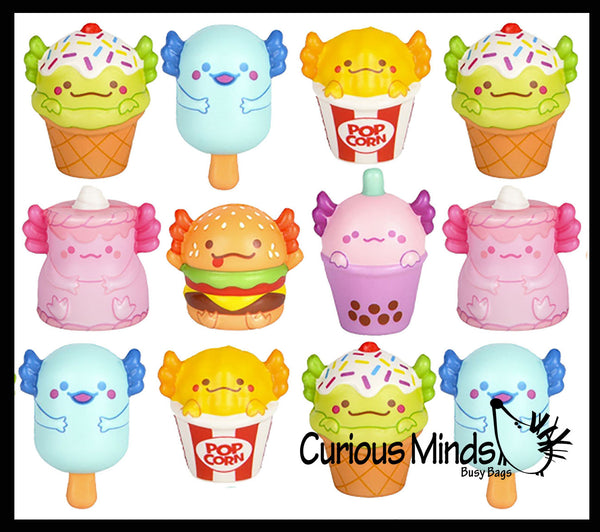 Mini Axolotl Food Slow Rise Squishy Toys - Memory Foam Party