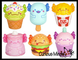 Mini Axolotl Food Slow Rise Squishy Toys - Memory Foam Party Favors, Prizes, OT