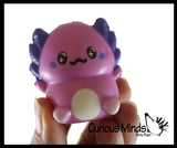 Mini 2" Axolotl Slow Rise Squishy Toys - Memory Foam Party Favors, Prizes, OT