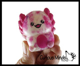 Axolotl Family - Mama and 2 Babies Slow Rise Squishy Toys - Memory Foam Party Favors, Prizes, OT