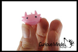 Tiny Axolotl and Putty - Squishy Cute Sea Creatures Stretchy and Squeezy Toy Figurine - Fidget Stress Ball Slime