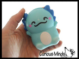 Small 3.25" Axolotl Slow Rise Squishy Toys - Memory Foam Party Favors, Prizes, OT