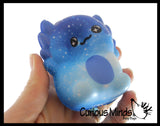 Small 3.25" Axolotl Slow Rise Squishy Toys - Memory Foam Party Favors, Prizes, OT