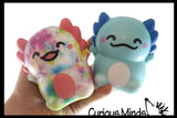 4" Axolotl Slow Rise Squishy Toys - Memory Foam Party Favors, Prizes, OT