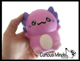 4" Axolotl Slow Rise Squishy Toys - Memory Foam Party Favors, Prizes, OT