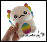 Large 6" Axolotl Slow Rise Squishy Toys - Memory Foam Party Favors, Prizes, OT
