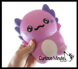 Large 6" Axolotl Slow Rise Squishy Toys - Memory Foam Party Favors, Prizes, OT