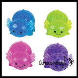 Axolotl Water Bead Filled Squeeze Stress Ball  -  Sensory, Stress, Fidget Toy Axolotyl Walking Fish