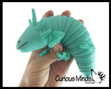 Axolotl and Dolphin Fidget - Large Wiggle Articulated Jointed Moving Axolotyl Toy - Unique