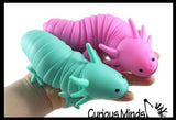 Axolotl Fidget - Large Wiggle Articulated Jointed Moving Axolotyl Toy - Unique