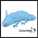 Axolotl Fidget - Large Wiggle Articulated Jointed Moving Axolotyl Toy - Unique