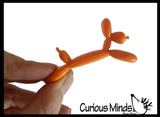 LAST CHANCE - LIMITED STOCK - Tiny Balloon Animal Bendable Fidget Toys - Cute Mini Animal Figurines - Party Favors, Prizes, Egg Fillers