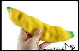 BULK - WHOLESALE - Sand Filled Squishy Banana - Moldable Sensory, Stress, Squeeze Fidget Toy ADHD Special Needs Soothing