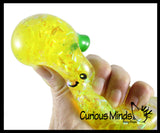 SET OF 2 Banana Stress Balls - Water and Sparkle Filled & Water Bead -  Sensory, Stress, Fidget Toy