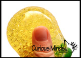 SET OF 2 Banana Stress Balls - Water and Sparkle Filled & Water Bead -  Sensory, Stress, Fidget Toy