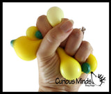 BULK - WHOLESALE - SALE -  Doh Banana Fruit Soft Fluff- Filled Squeeze Stress Balls  -  Sensory, Stress, Fidget Toy OT