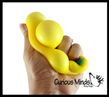 BULK - WHOLESALE - SALE -  Doh Banana Fruit Soft Fluff- Filled Squeeze Stress Balls  -  Sensory, Stress, Fidget Toy OT