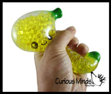 Banana Water Bead Filled Squeeze Stress Ball  -  Sensory, Stress, Fruit Fidget Toy