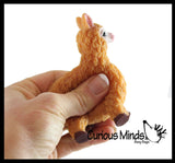 Llama Alpaca Stretchy and Squeezy Toy - Crunchy Bead Filled - Fidget Stress Ball
