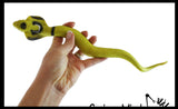 LAST CHANCE - LIMITED STOCK  - SALE - Snake Stretchy and Squeezy Toy - Crunchy Bead Filled - Reptile Fidget Stress Ball