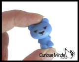 Cute Colorful Tiny Bear Figurines - Expressions Mini Toys - Small Novelty Prize Toy - Party Favors - Gift