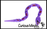 Mini Magic Jointed Moving Snakes - Classic Trick Toy - Plastic Segmented Snake Fidget Party Favor - Halloween