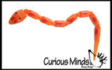Mini Magic Jointed Moving Snakes - Classic Trick Toy - Plastic Segmented Snake Fidget Party Favor - Halloween