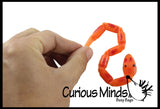 Mini Magic Jointed Moving Snakes - Classic Trick Toy - Plastic Segmented Snake Fidget Party Favor - Halloween