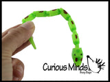 Mini Magic Jointed Moving Snakes - Classic Trick Toy - Plastic Segmented Snake Fidget Party Favor - Halloween