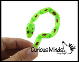 Mini Magic Jointed Moving Snakes - Classic Trick Toy - Plastic Segmented Snake Fidget Party Favor - Halloween