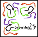Mini Magic Jointed Moving Snakes - Classic Trick Toy - Plastic Segmented Snake Fidget Party Favor - Halloween