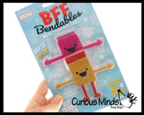LAST CHANCE - LIMITED STOCK - SALE  -  BFF Bendable Fidget Toys - Cute Figurines - Best Friends Forever - Gift Goes Together Like
