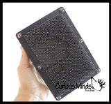 Large 7" x 5" Metal Rectangle Shape Pin Art Classic Fun Toy - 3D Clone Sculpture Impression Toy - Classic 80's Desk Fidget Toy