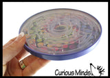 Large Tin BB Ball Maze Games Optical Illusion -  Pill Maze Toys - Party Favors - Travel Toy - Ball Maze - Skill Balance