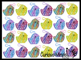 Small Bird on Clip Bubble Popper Toy - Spring Themed - Easter Basket Fidget - Bubble Pop Fidget Toy - Silicone Push Poke Bubble Wrap Fidget Toy - Press Bubbles to Pop - Bubble Popper Sensory Stress Toy OT