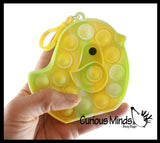 Small Bird on Clip Bubble Popper Toy - Spring Themed - Easter Basket Fidget - Bubble Pop Fidget Toy - Silicone Push Poke Bubble Wrap Fidget Toy - Press Bubbles to Pop - Bubble Popper Sensory Stress Toy OT